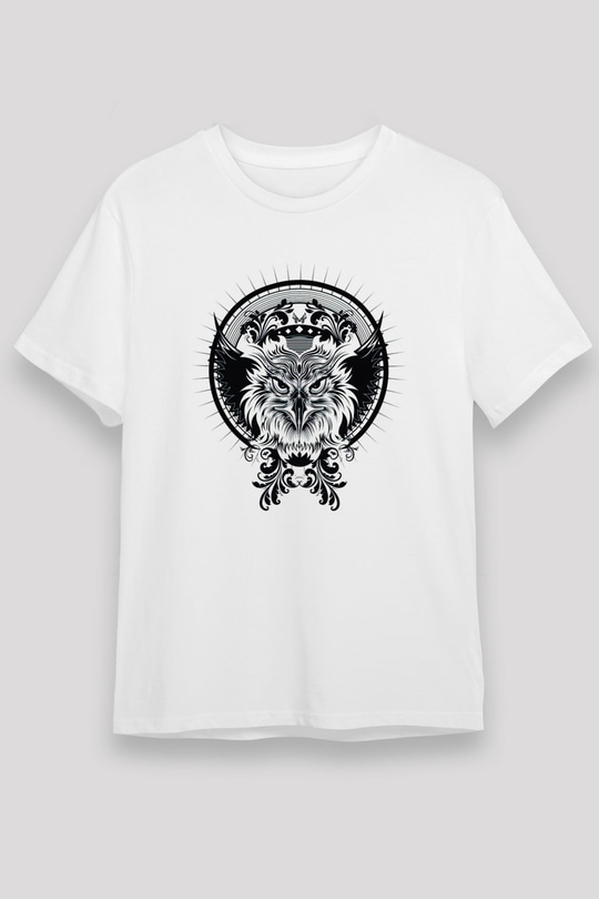 Kartal Beyaz Unisex Tişört T-Shirt - TişörtFabrikası