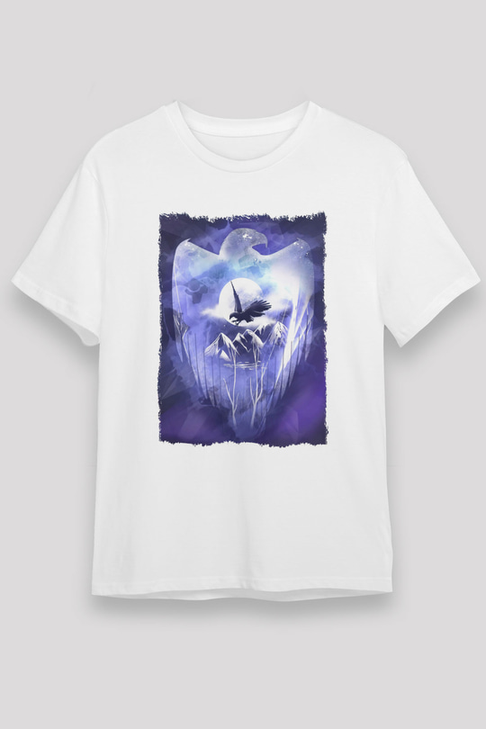 Kartal Beyaz Unisex Tişört T-Shirt - TişörtFabrikası