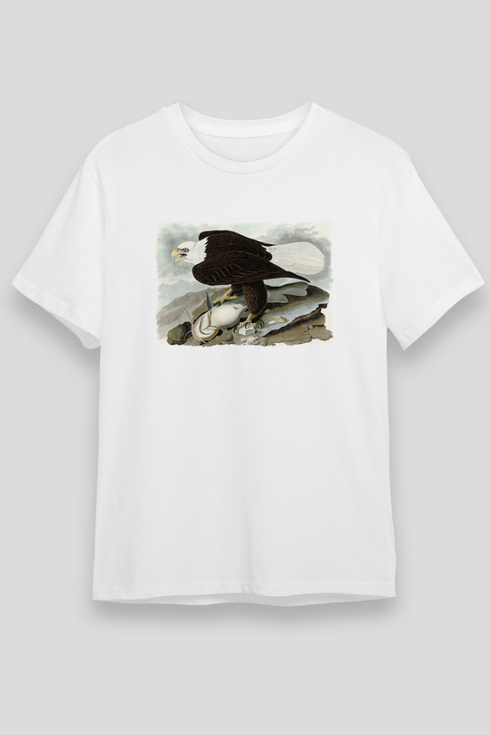Kartal Beyaz Unisex Tişört T-Shirt - TişörtFabrikası