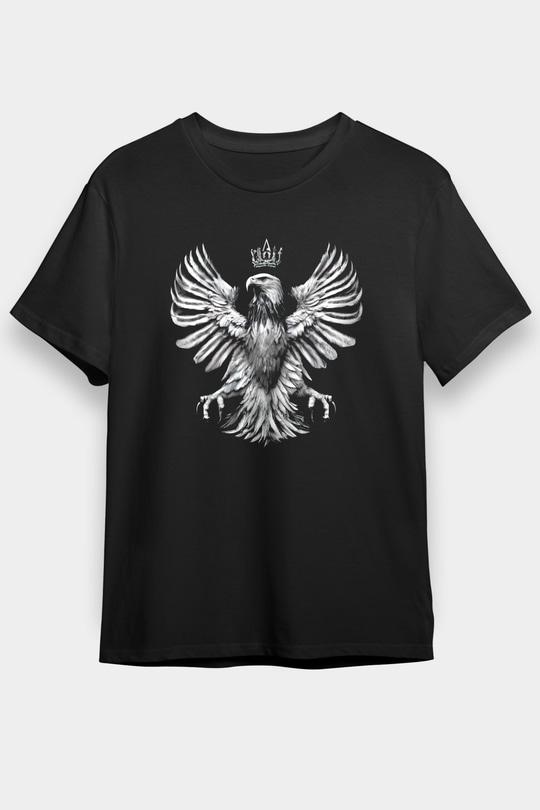 Kartal Siyah Unisex Tişört T-Shirt - TişörtFabrikası