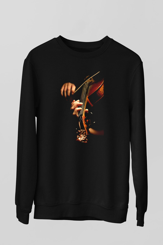 Kemancı Siyah Unisex Sweatshirt