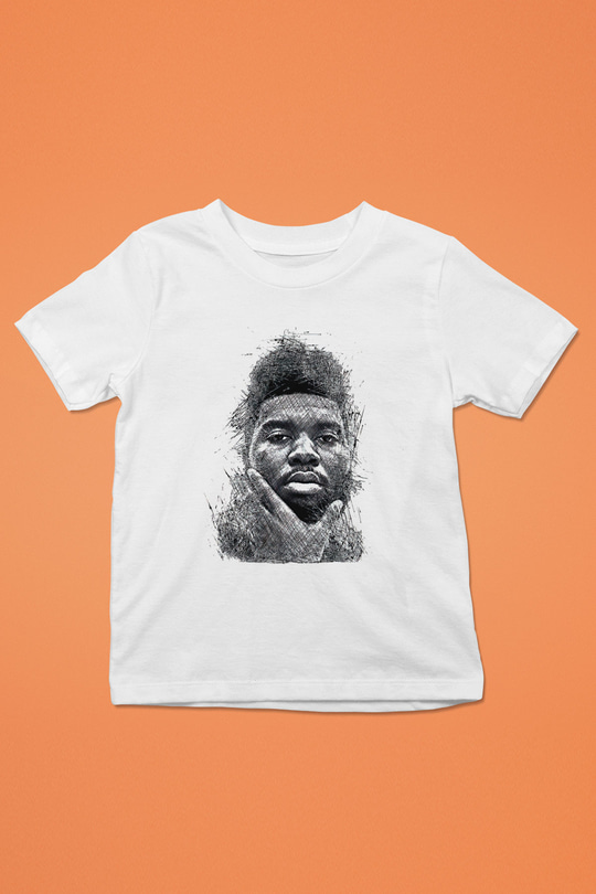 Khalid Baskılı Beyaz Unisex Beyaz Çocuk Tişört - Tshirt