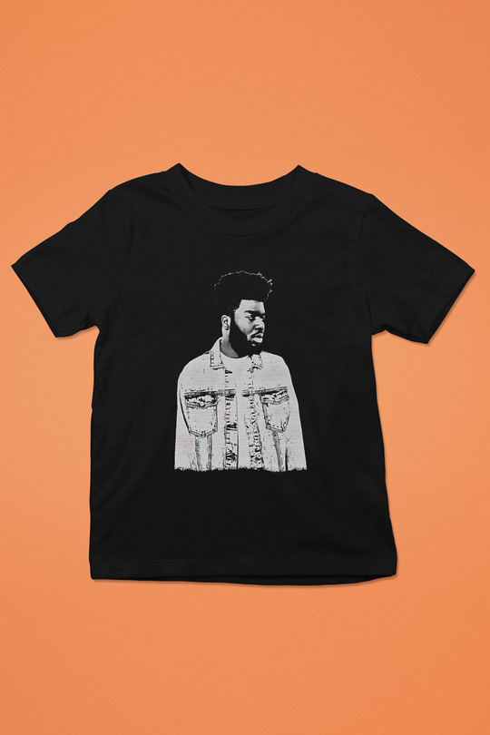 Khalid Baskılı Unisex Siyah Çocuk Tişört - Tshirt