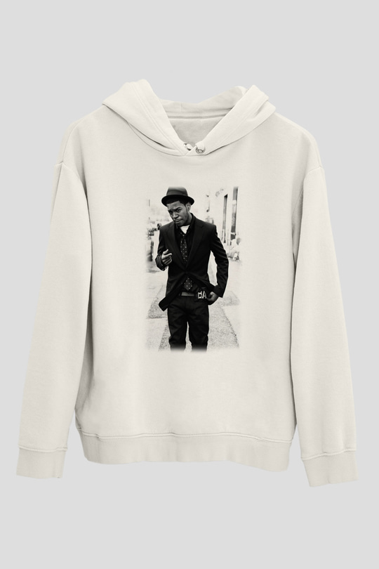 Kid Cudi Beyaz Unisex Kapşonlu Sweatshirt
