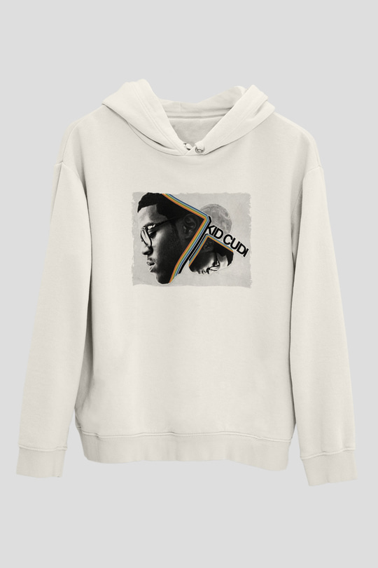 Kid Cudi Beyaz Unisex Kapüşonlu Sweatshirt