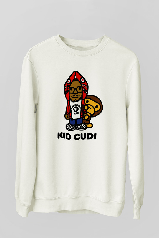 Kid Cudi Beyaz Unisex Sweatshirt