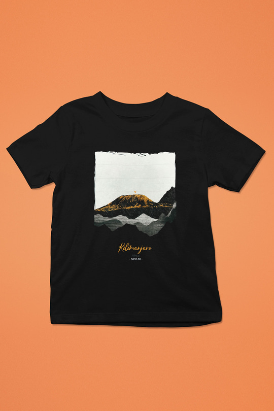 Kilimanjaro Siyah Unisex Çocuk Tişört