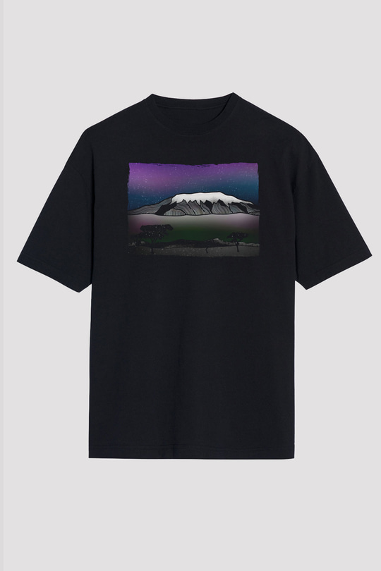 Kilimanjaro Siyah Unisex Tişört T-Shirt - TişörtFabrikası