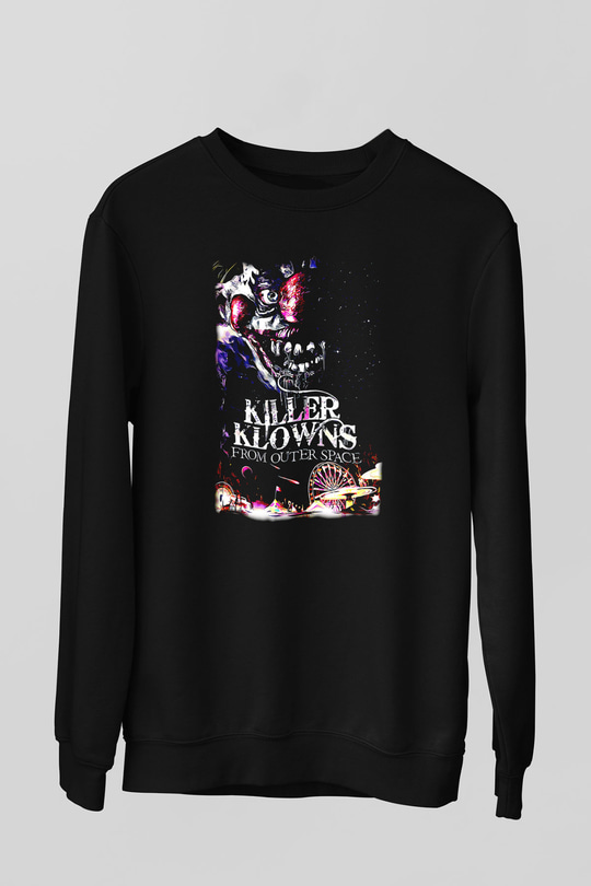 Killer Klowns from Outer Space Siyah Unisex  Sweatshirt