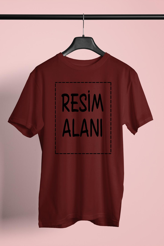 Kişiye Özel Unisex Bordo Tişört | Tişört Tasarla