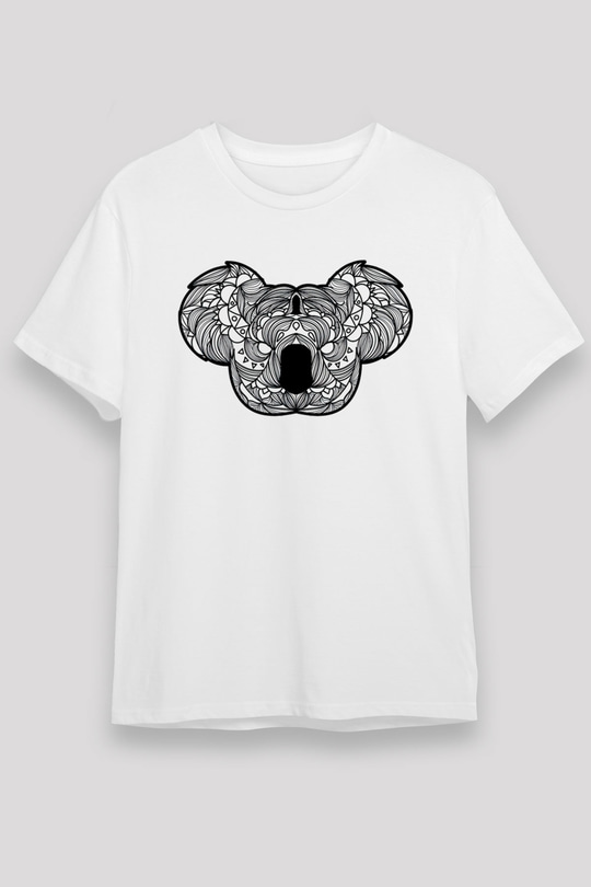 Koala Unisex Baskılı Beyaz Tişört - Tshirt