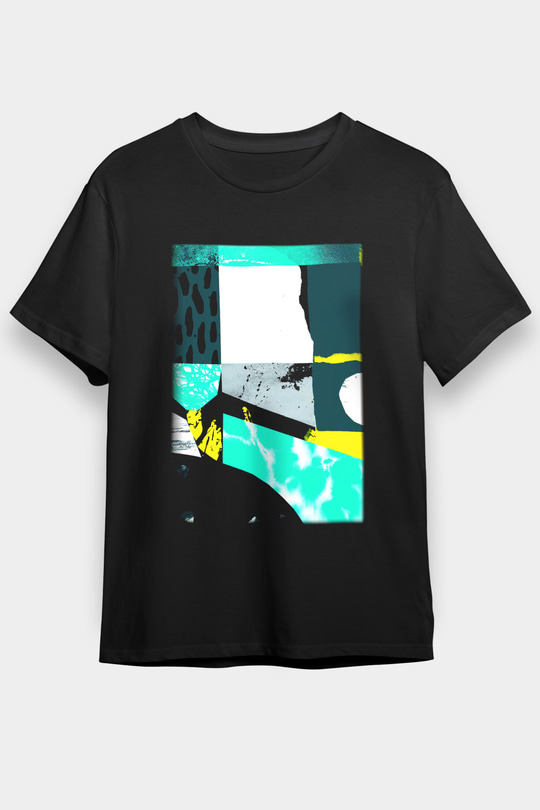 Kolaj Siyah Unisex Tişört T-Shirt - TişörtFabrikası