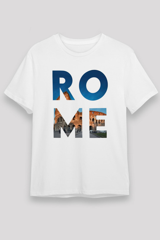 Kolezyum Beyaz Unisex Tişört T-Shirt - TişörtFabrikası