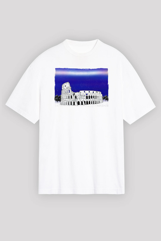 Kolezyum Beyaz Unisex Tişört T-Shirt - TişörtFabrikası