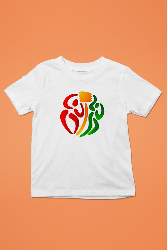 Korfbol Baskılı Unisex Beyaz Çocuk Tişört - Tshirt