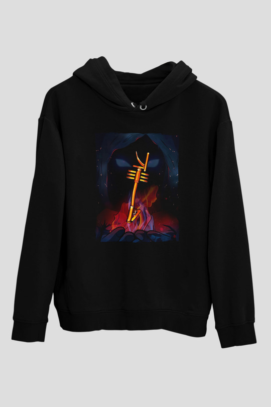 KSHMR Siyah Unisex Kapüşonlu Sweatshirt