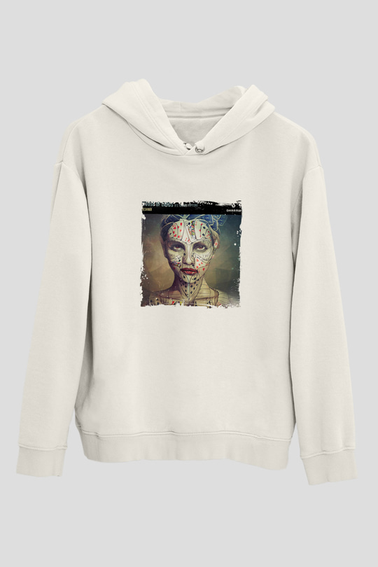 KSHMRBaskılı Beyaz Hoodie