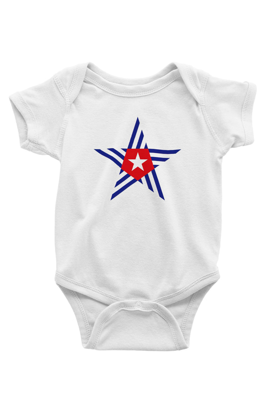 Küba Baskılı Beyaz Unisex Bebek Body - Zıbın