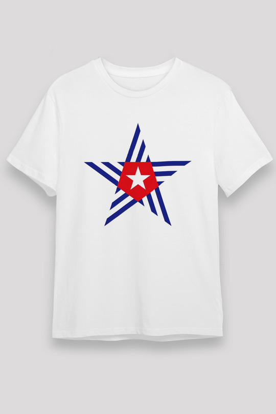 Küba Beyaz Unisex Tişört T-Shirt - TişörtFabrikası