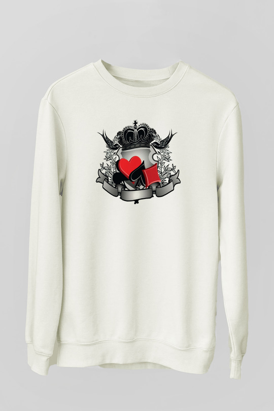 Kumarbaz Beyaz Unisex Sweatshirt