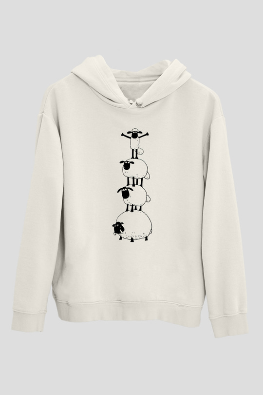 Kurban Bayramı Baskılı Beyaz Unisex Kapüşonlu Sweatshirt