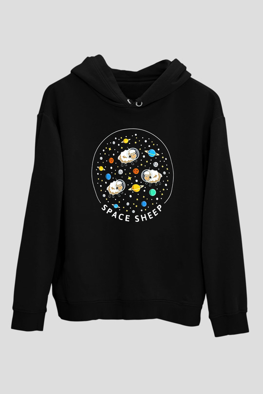 Kurban Bayramı Baskılı Unisex Siyah Hoodie