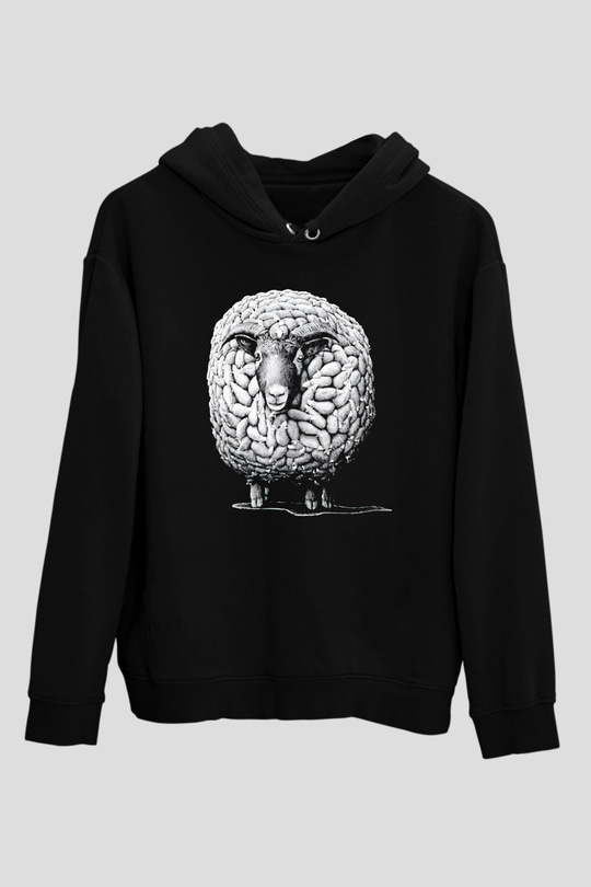 Kurban Bayramı Baskılı Unisex Siyah Hoodie