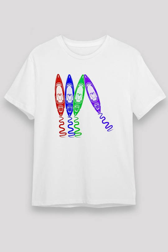 Kürek Baskılı Unisex Beyaz Tişört - Tshirt