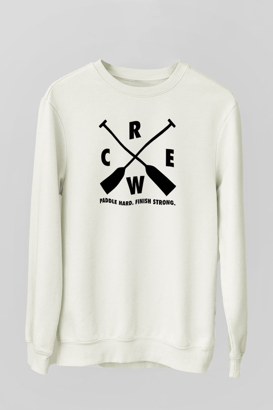 Kürek Baskılı Unisex Ekru Sweatshirt