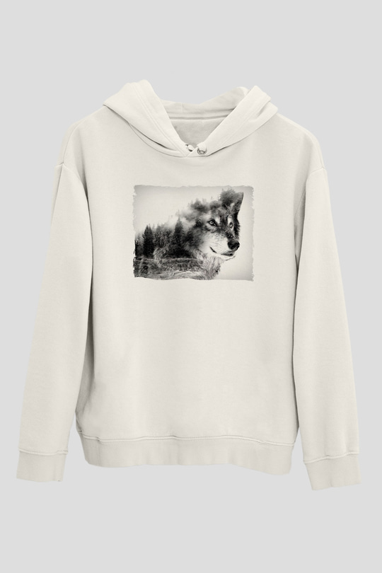 Kurt ve DoğaBeyaz Tshirt Unisex Hoodie