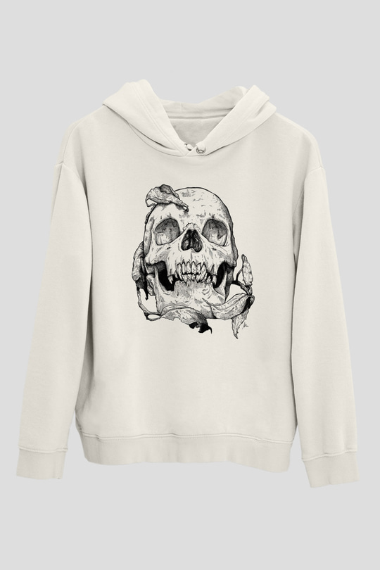 KurukafaBeyaz  Unisex Hoodie