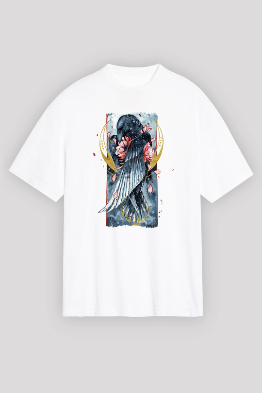 Kuş Beyaz Unisex Tişört T-Shirt - TişörtFabrikası