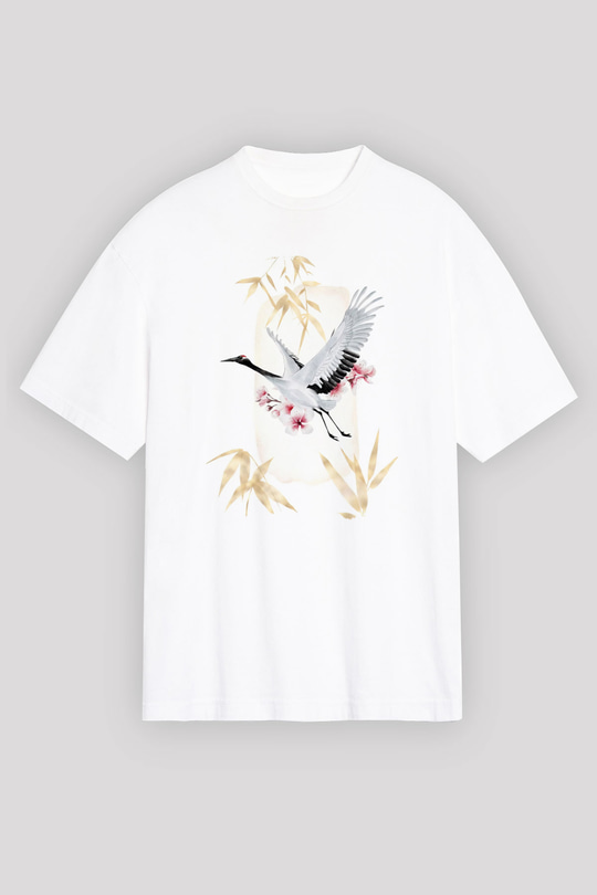 Kuş Beyaz Unisex Tişört T-Shirt - TişörtFabrikası