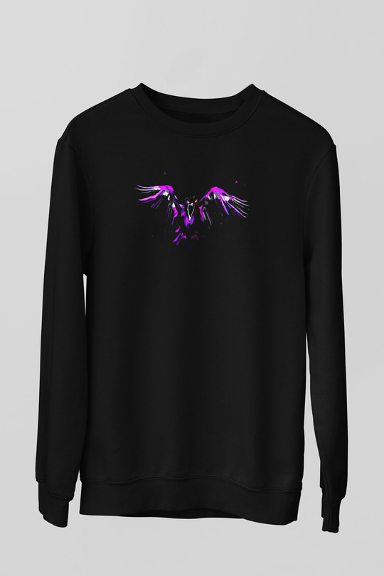 Kuş Siyah Unisex Sweatshirt