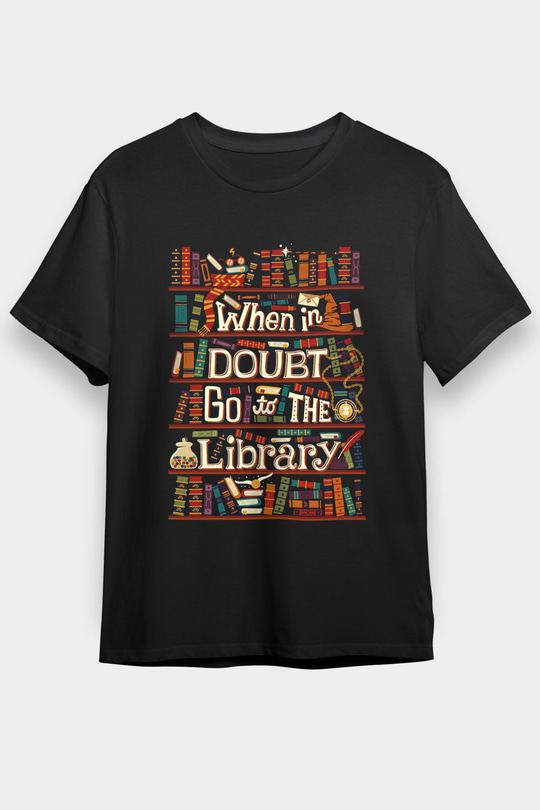 Kütüphaneci Siyah Unisex Tişört T-Shirt - TişörtFabrikası