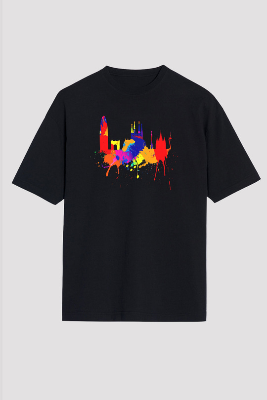 La Sagrada Familia Siyah Unisex Tişört T-Shirt - TişörtFabrikası