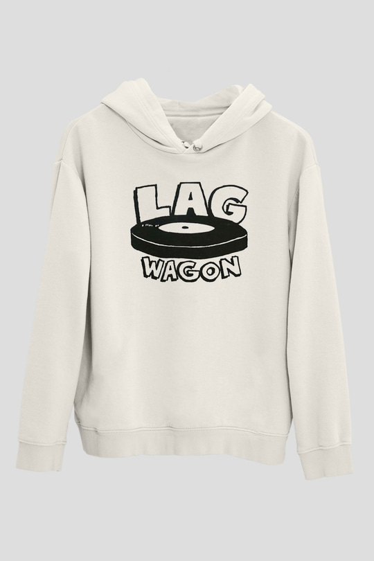 Lagwagon Baskılı Beyaz Unisex Kapüşonlu Sweatshirt