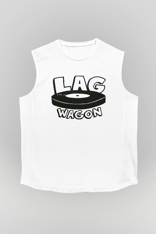 Lagwagon Baskılı Beyaz Unisex Kolsuz Tişört - Tshirt