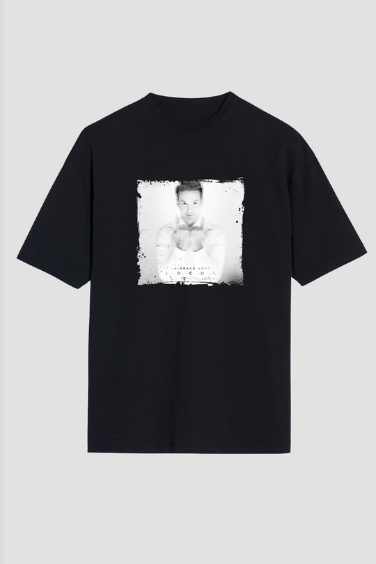 Laidback Luke Baskılı Unisex Oversize Siyah Tişört