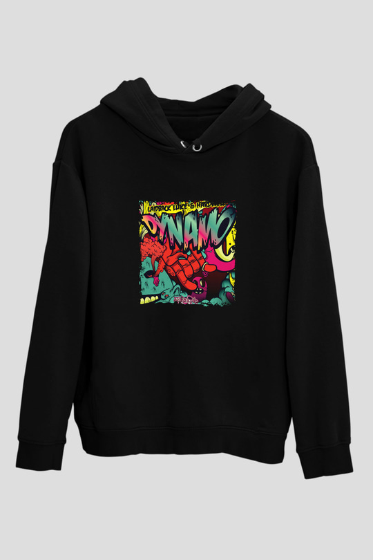 Laidback Luke Baskılı Unisex Siyah Hoodie