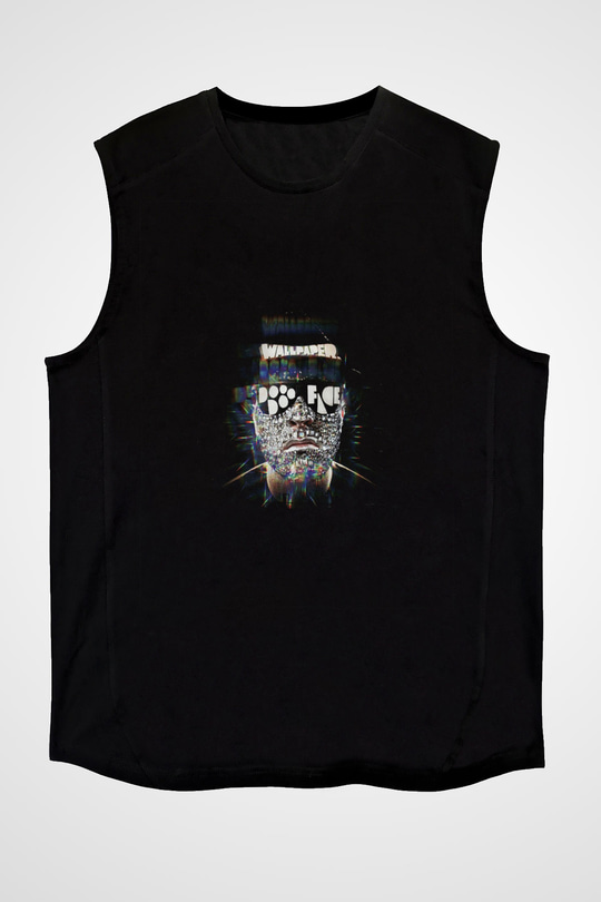 Laidback Luke Baskılı Unisex Siyah Kolsuz Tişört