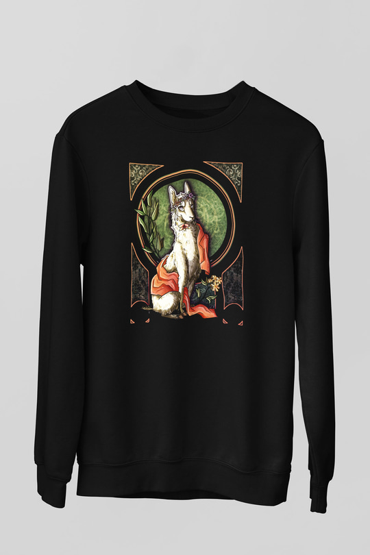 Lama Siyah Unisex Sweatshirt