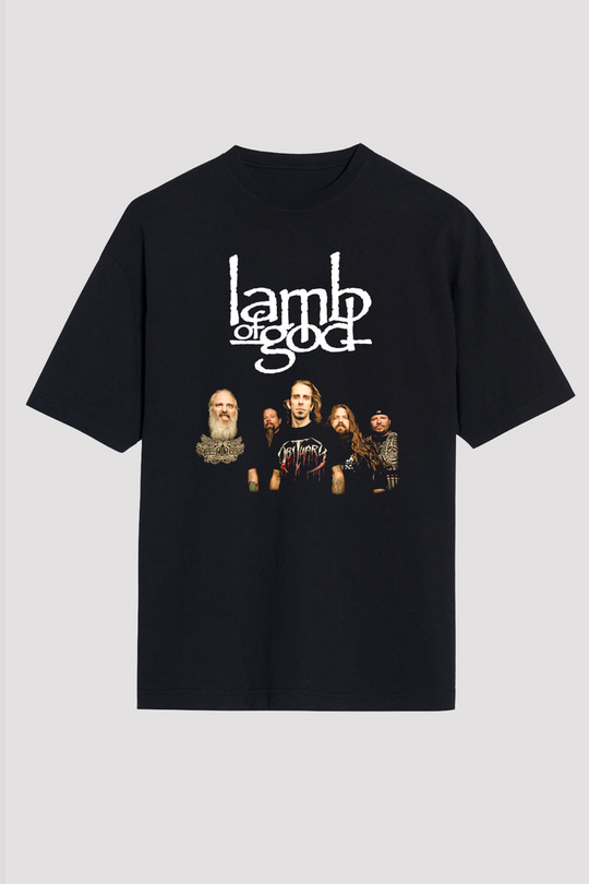Lamb of God Siyah Unisex Oversize Tişört T-Shirt