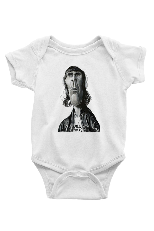 Lan Brown Baskılı Beyaz Unisex Bebek Body - Zıbın