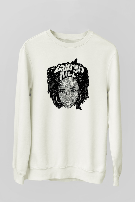 Lauryn Hill Beyaz Unisex Sweatshirt