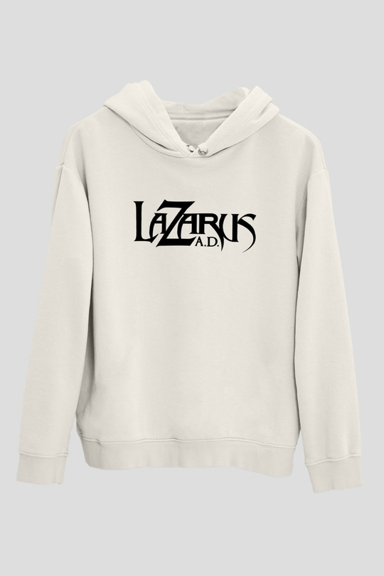 Lazarus A.D. Beyaz Unisex Kapüşonlu Sweatshirt