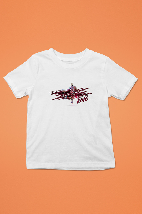 Lebron James Baskılı Beyaz Unisex Beyaz Çocuk Tişört - Tshirt