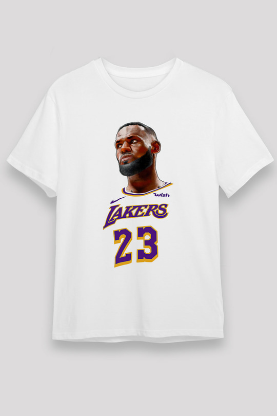 Lebron James Baskılı Unisex Beyaz Tişört - Tshirt