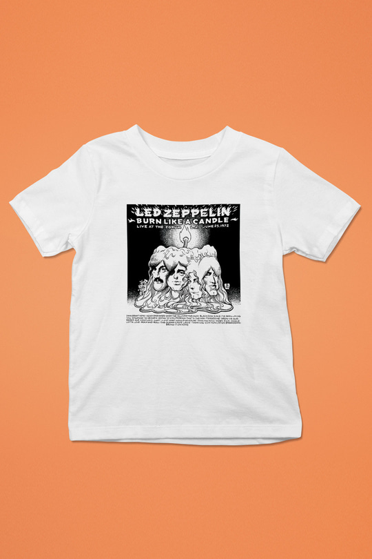 Led Zeppelin Baskılı Beyaz Unisex Çocuk Tişört