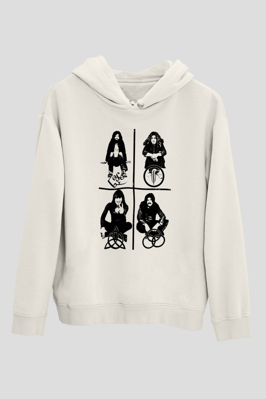 Led Zeppelin Beyaz Unisex Kapşonlu Sweatshirt